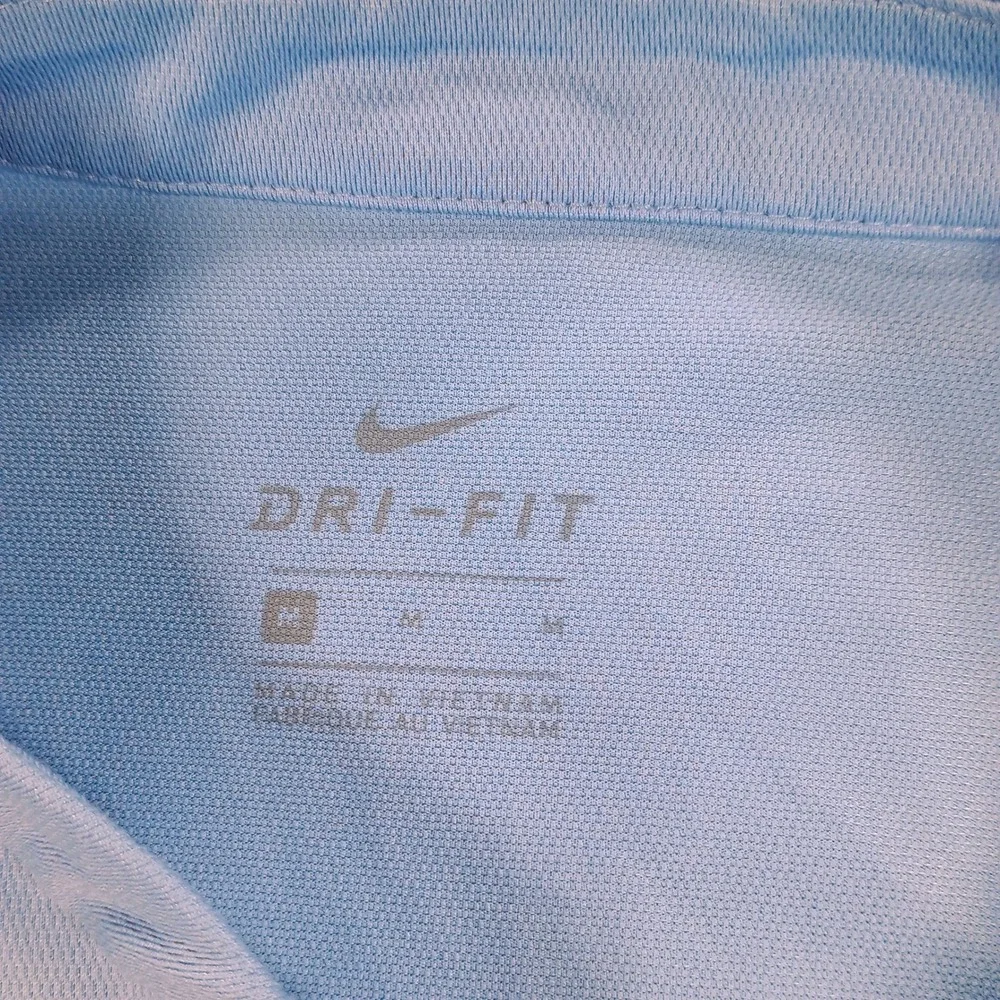 Nike Womens Dri-FIT Golf Polo Light Blue Medium Blade Collar